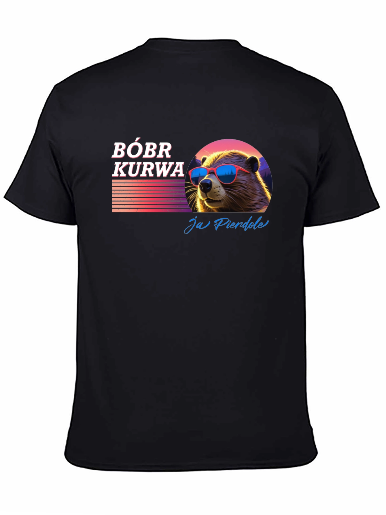 BÓBR KURWA Beaver T-Shirt Cool Sunglasses Graphic Tee