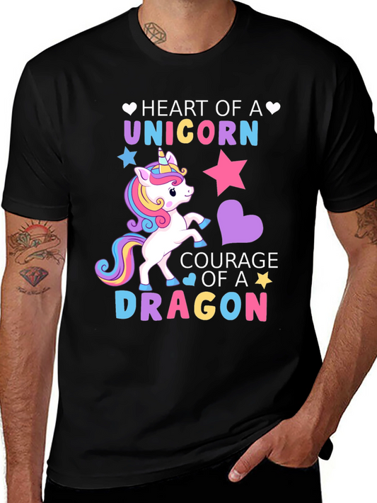Heart of a Unicorn Courage of a Dragon T-Shirt