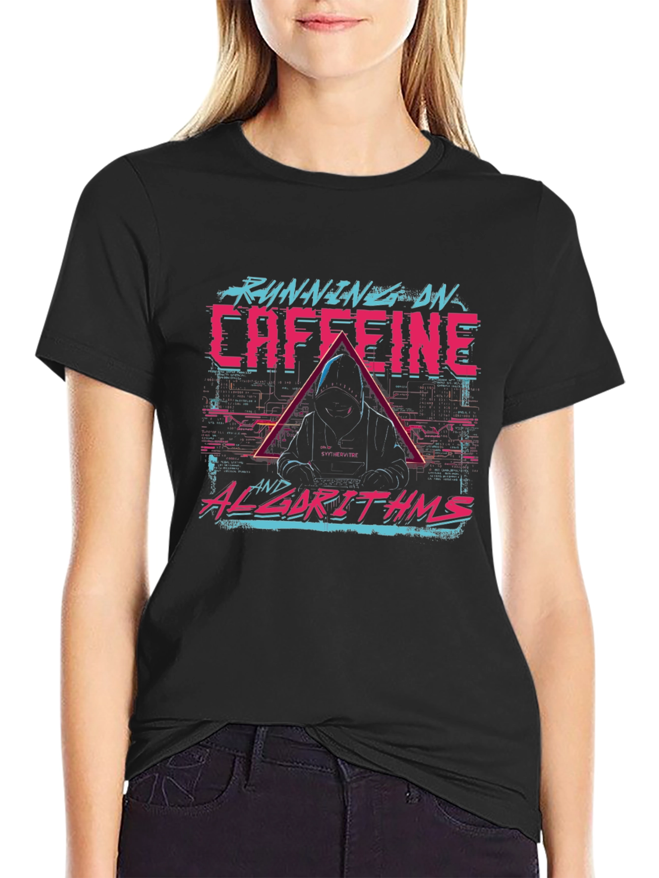 Running on Caffeine and Algorithms Graphic Tee