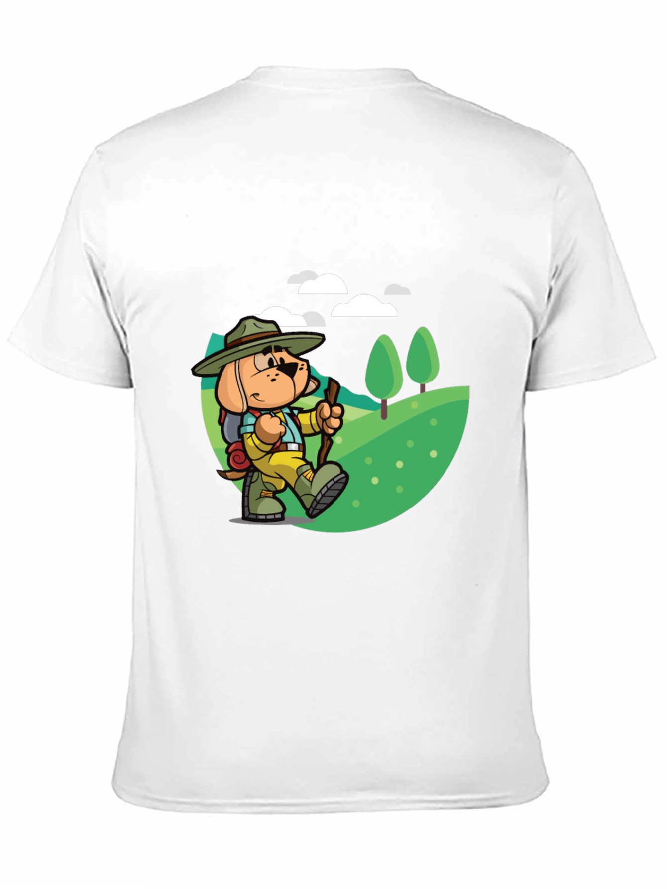 Cartoon Dog Hiking T-Shirt