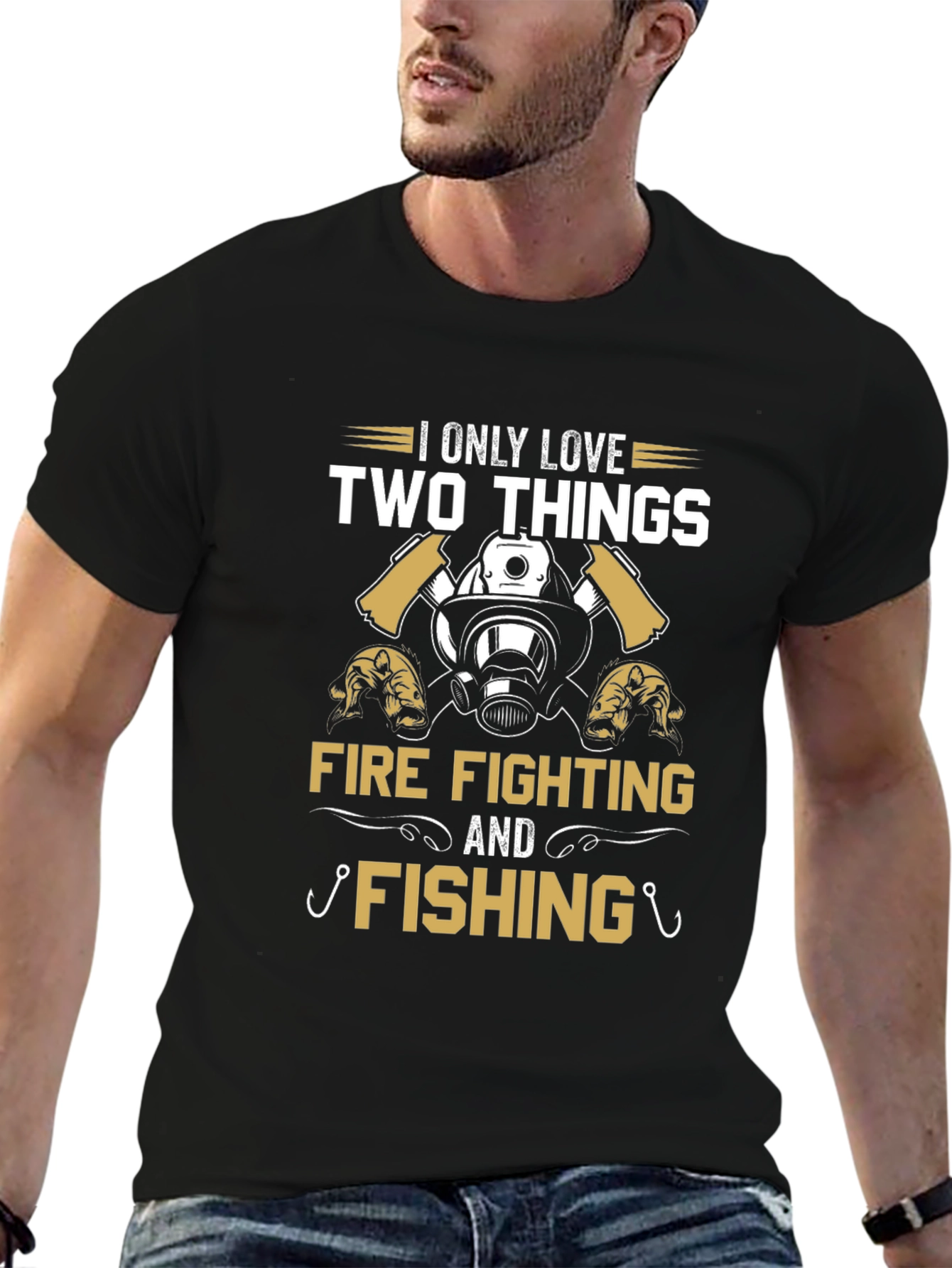 Firefighter & Fishing Tee: Two Things I Love
