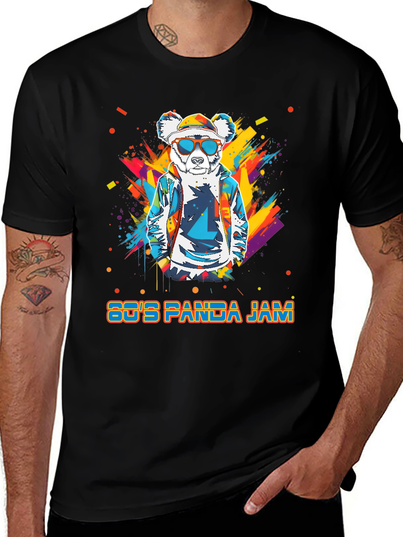 80s Panda Jam Graphic T-Shirt