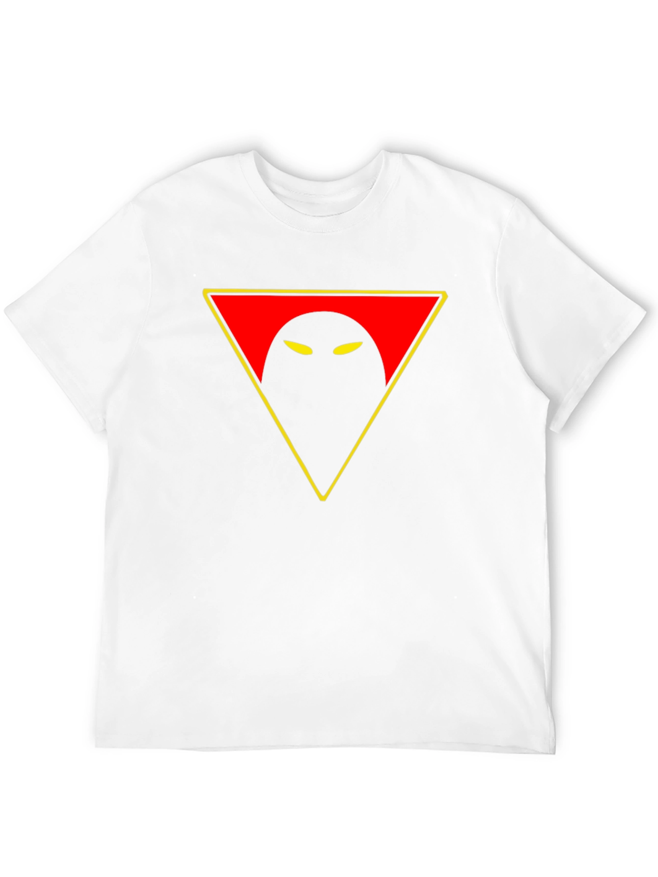Mysterious Eye Triangle Graphic Tee - Black Cotton Shirt