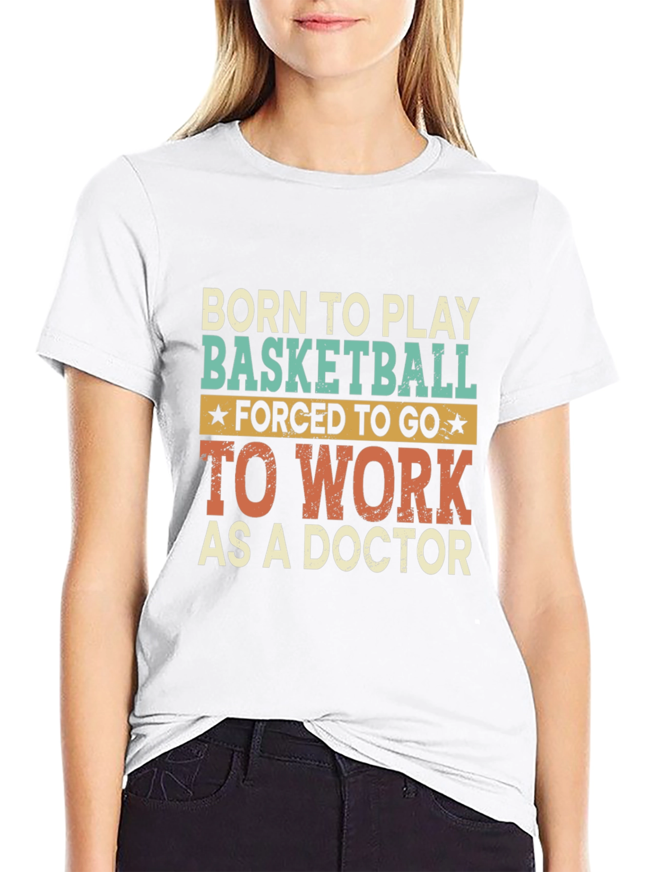 Born to Play Basketball Doctor T-Shirt