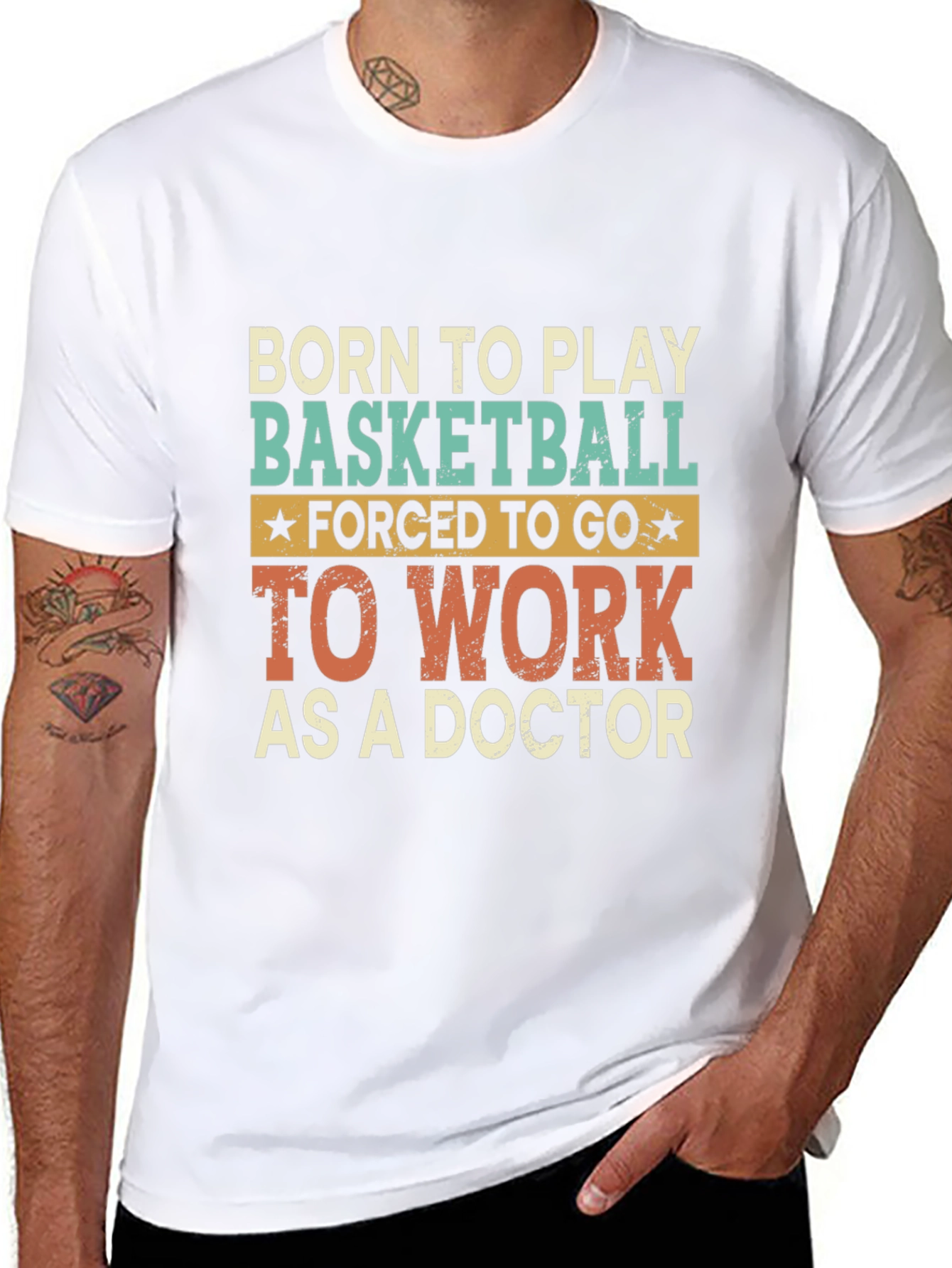 Born to Play Basketball Doctor T-Shirt