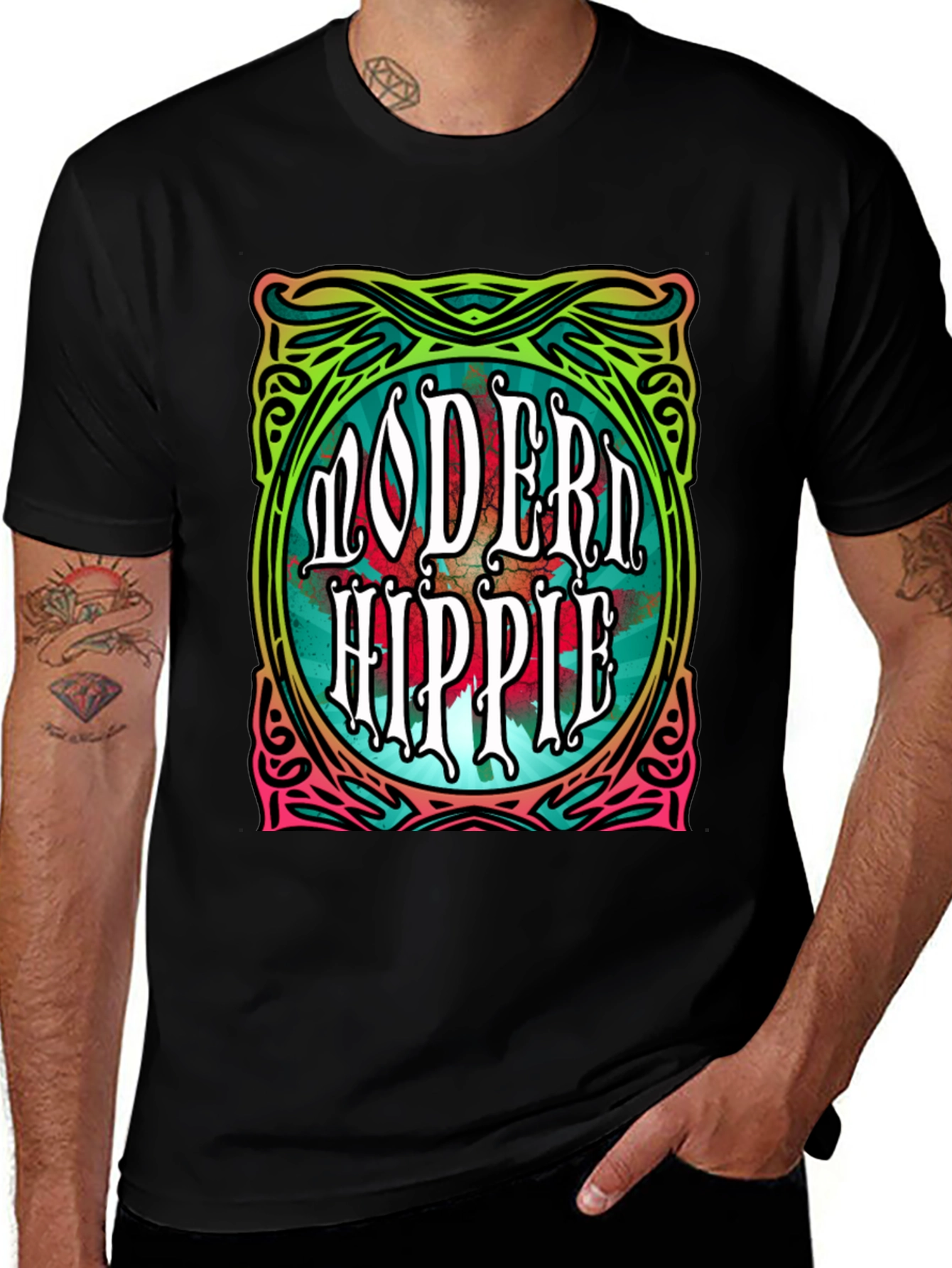 Modern Hippie Graphic Tee - Retro Style T-Shirt
