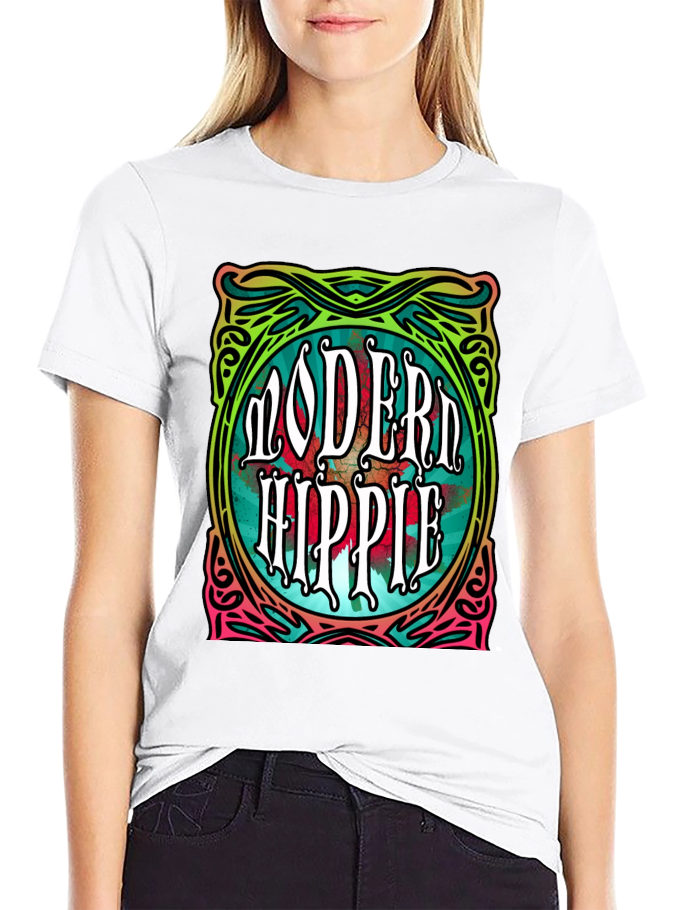 Modern Hippie Graphic Tee - Retro Style T-Shirt