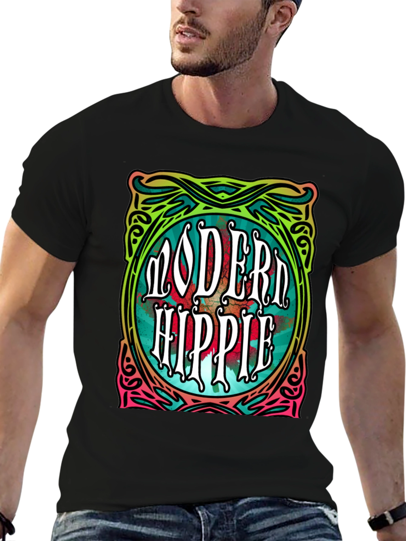 Modern Hippie Graphic Tee - Retro Style T-Shirt