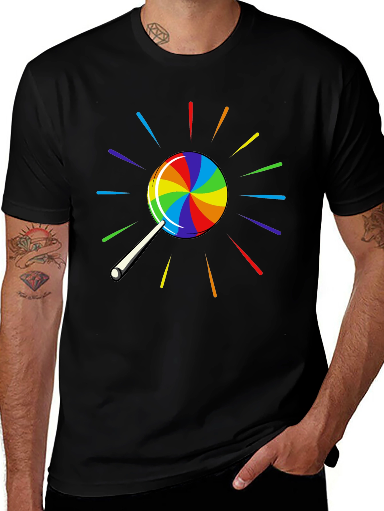 Rainbow Lollipop Graphic Tee