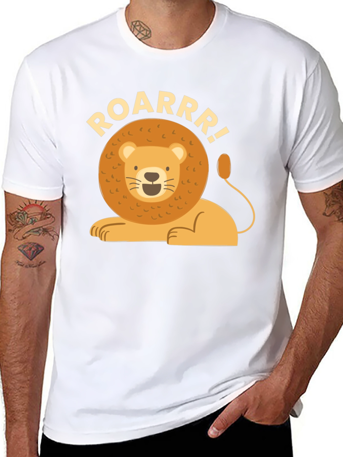 Lion Roar Graphic T-Shirt - Mens Black Tee