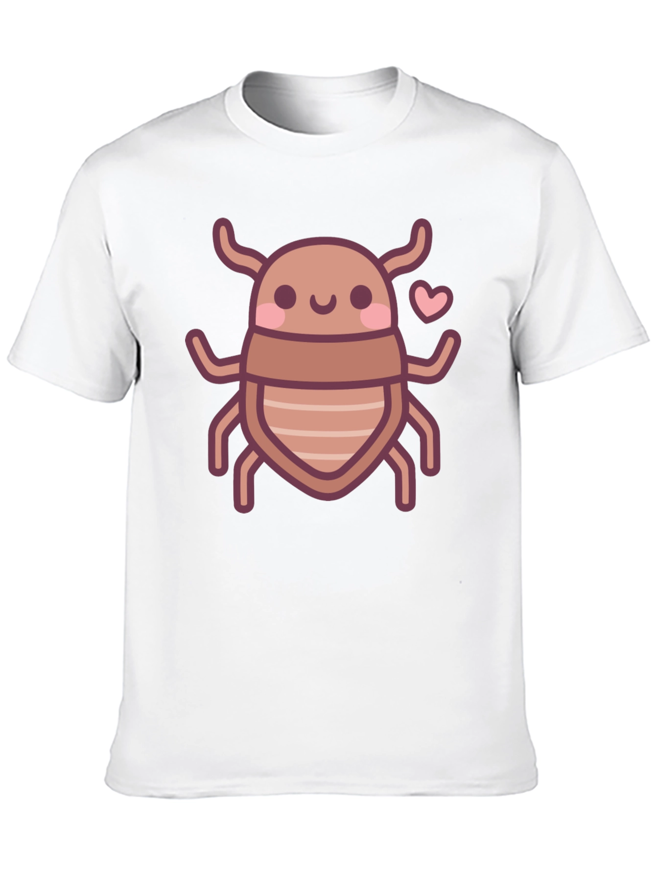 Cute Bug Graphic Tee - Black Cotton T-Shirt