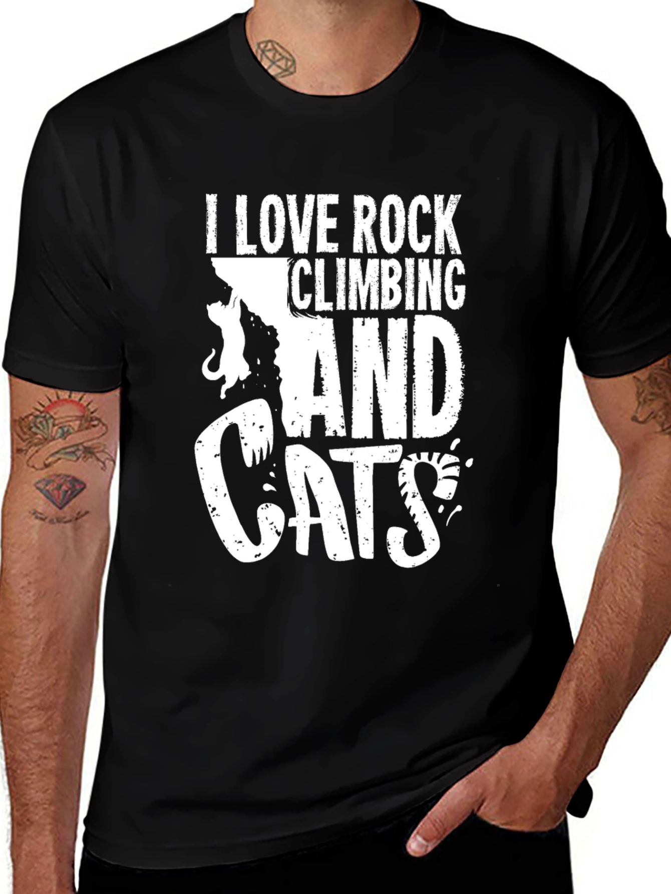 Rock Climbing and Cats Graphic Tee
