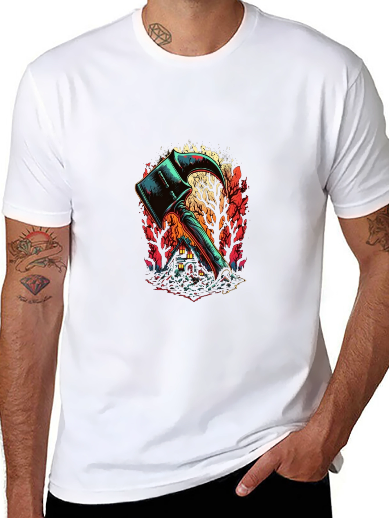 Axe House Graphic Tee - Spooky Season T-Shirt