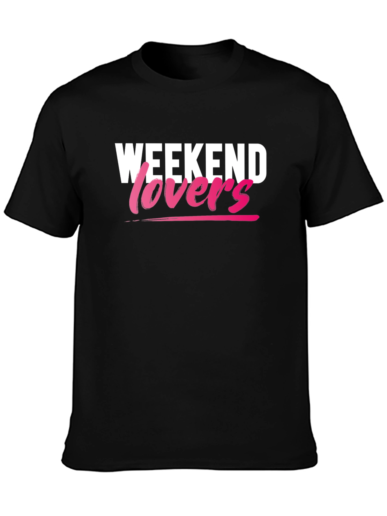 Weekend Lovers Graphic T-Shirt - Black