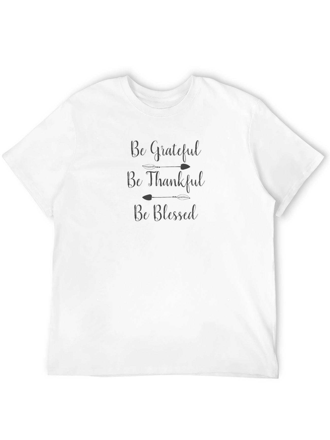 Grateful Thankful Blessed Graphic Tee - Black