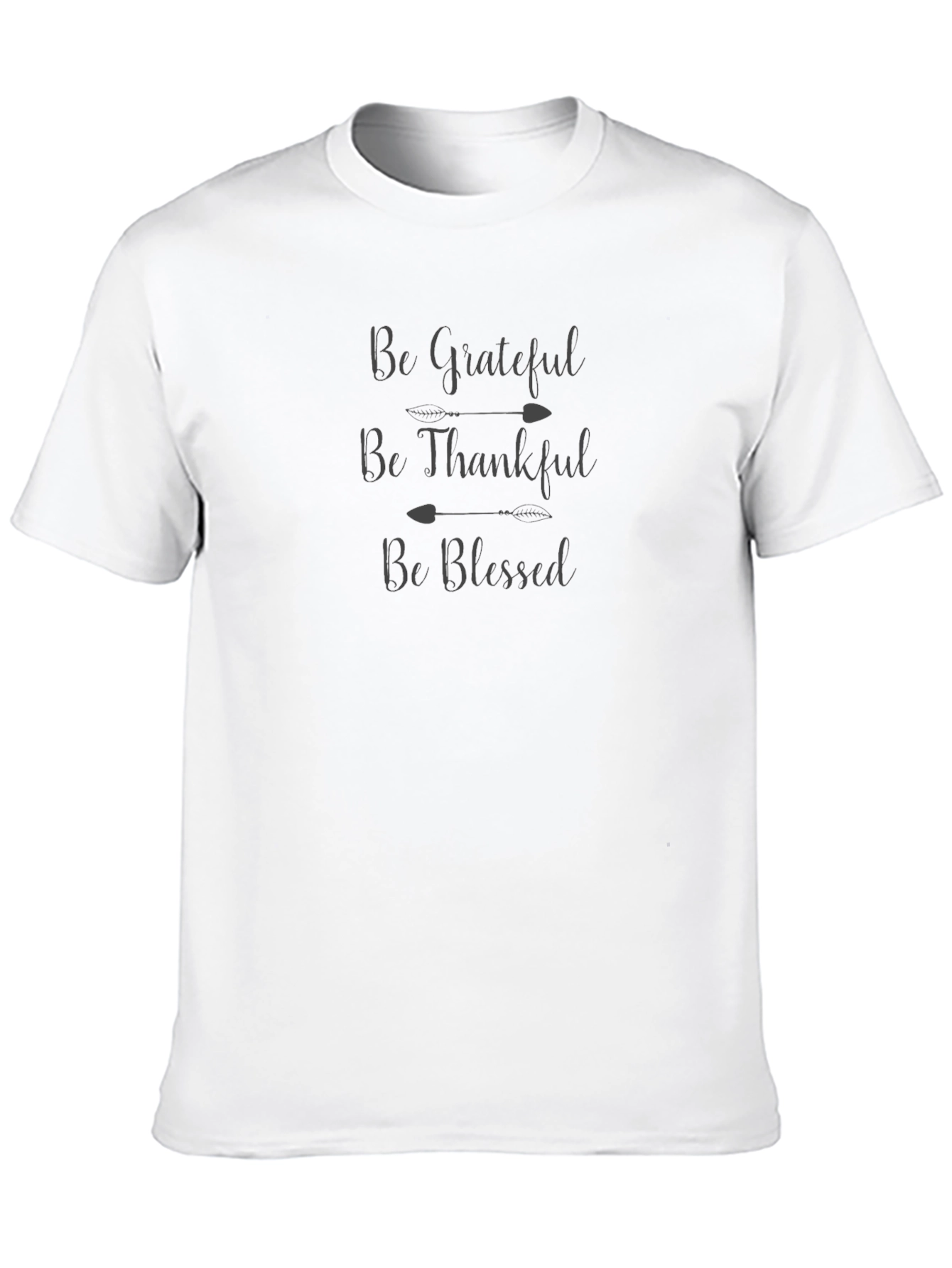 Grateful Thankful Blessed Graphic Tee - Black