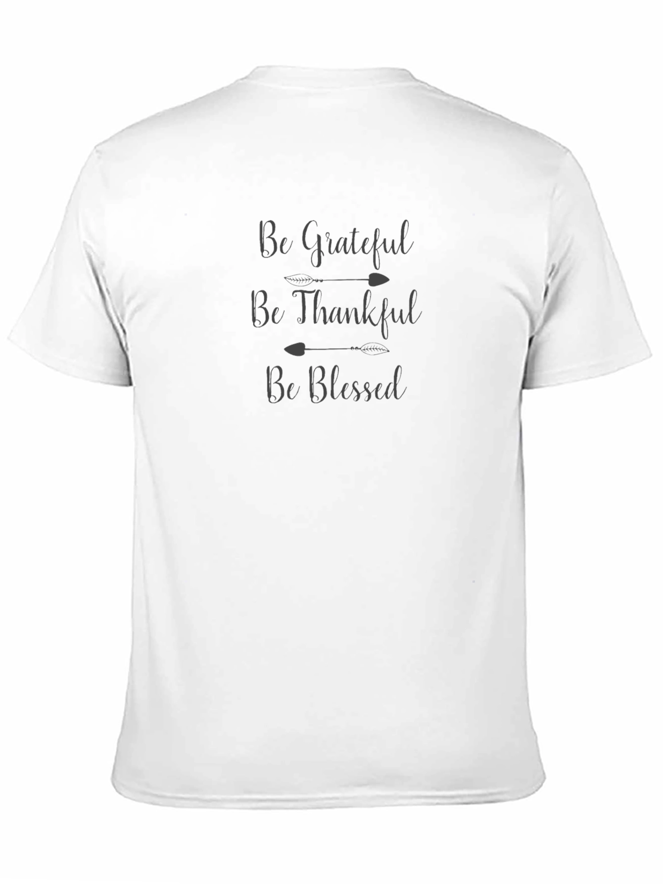 Grateful Thankful Blessed Graphic Tee - Black