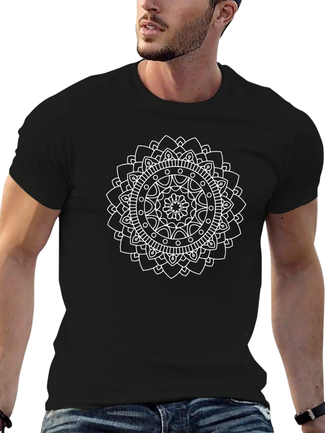 Black Mandala Graphic T-Shirt