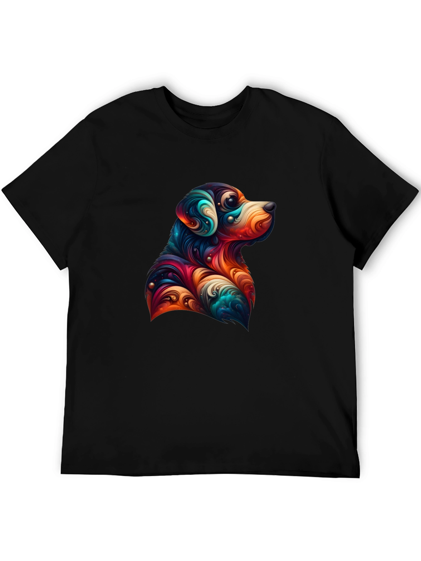 Dog Art Graphic Tee - Black Unisex T-Shirt