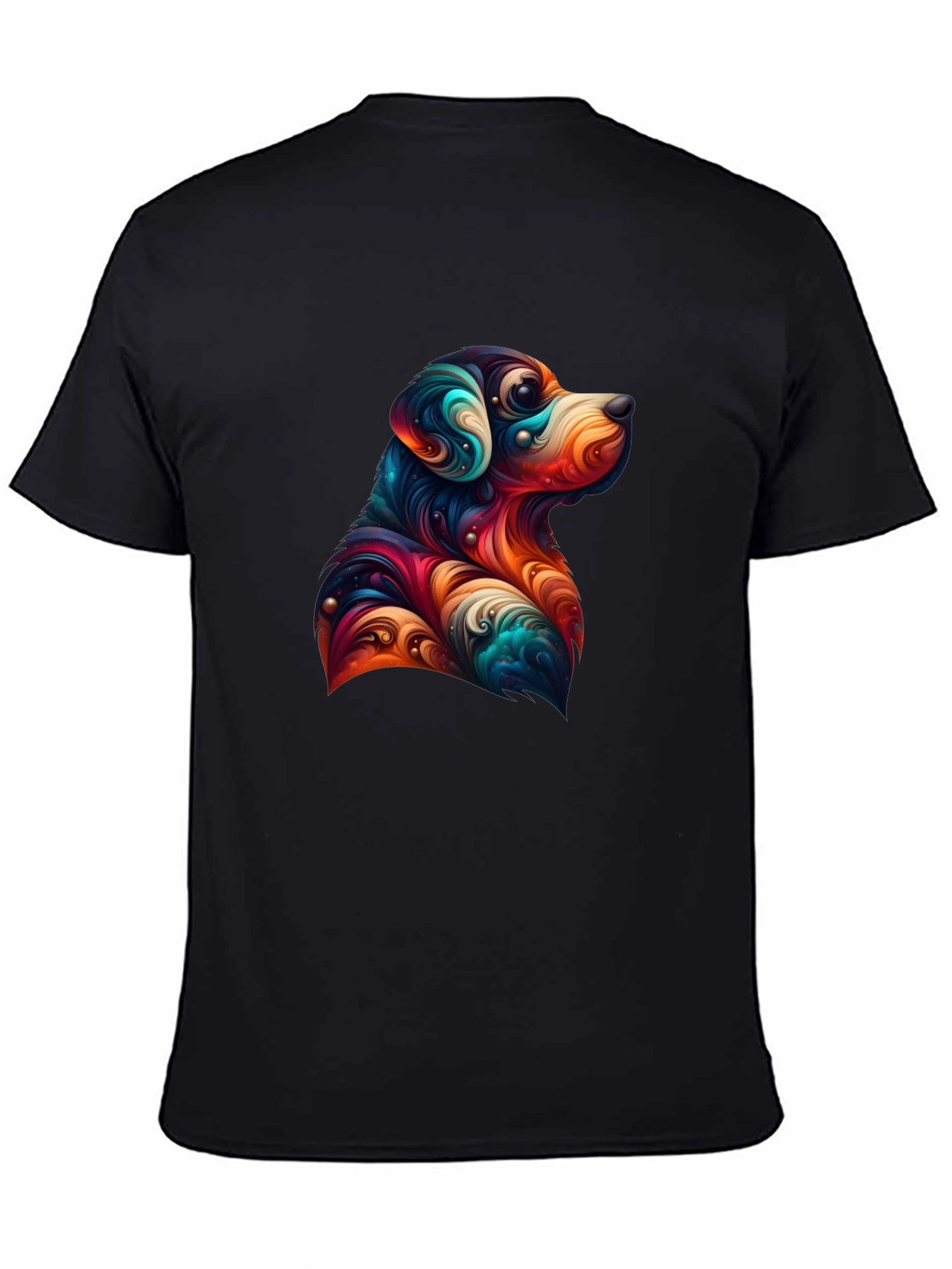 Dog Art Graphic Tee - Black Unisex T-Shirt