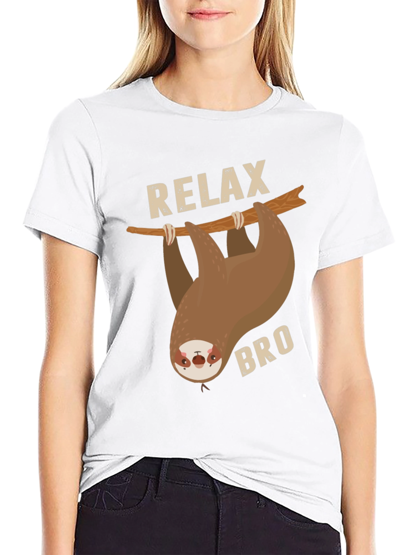 Relax Bro Sloth Graphic T-Shirt