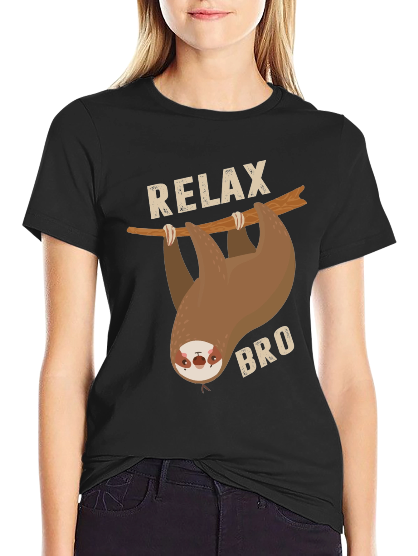 Relax Bro Sloth Graphic T-Shirt