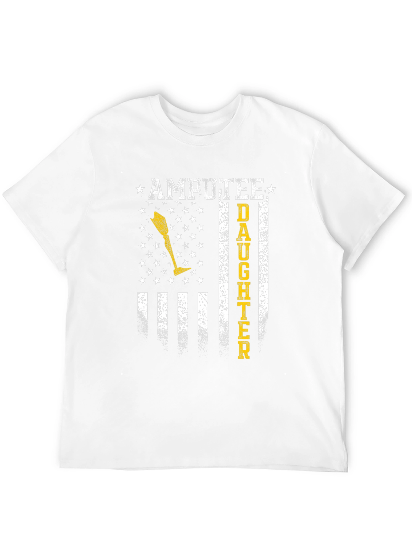 Amputee Daughter T-Shirt Patriotic Flag Design