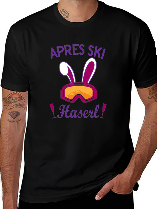 Apres Ski Haseri Easter Bunny Ski Goggles Black T-Shirt