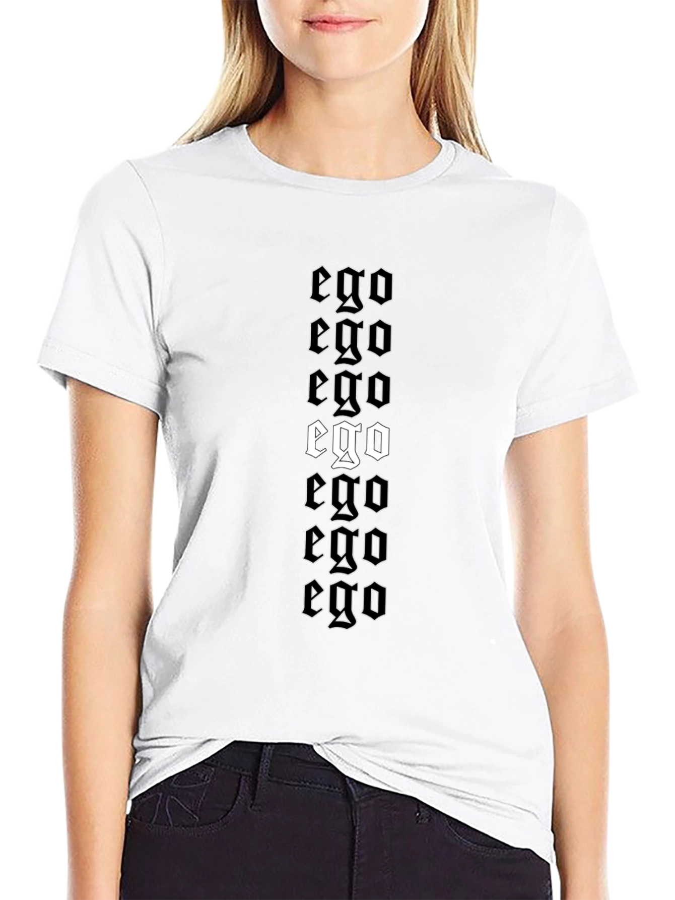 Ego Graphic Print Black T-Shirt