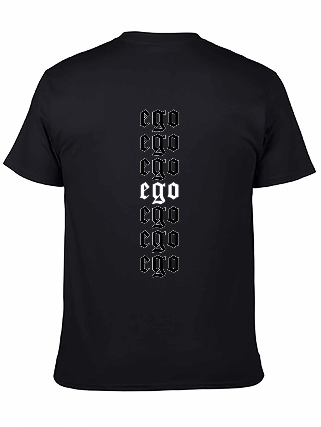 Ego Graphic Print Black T-Shirt