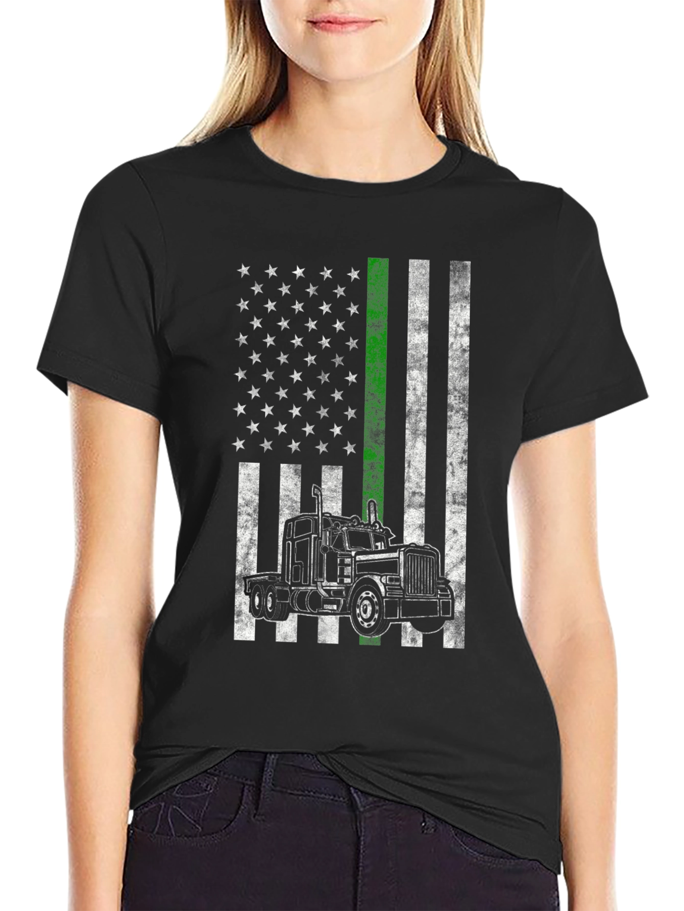 Trucker Pride American Flag T-Shirt