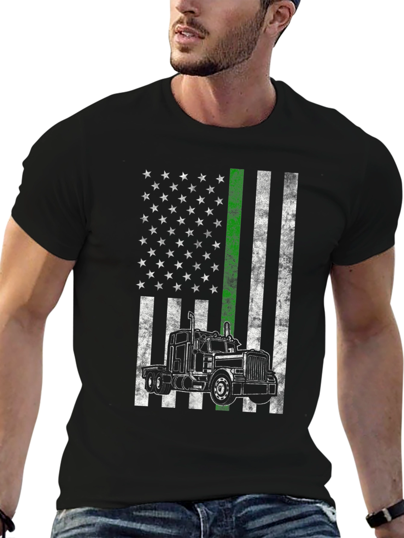 Trucker Pride American Flag T-Shirt