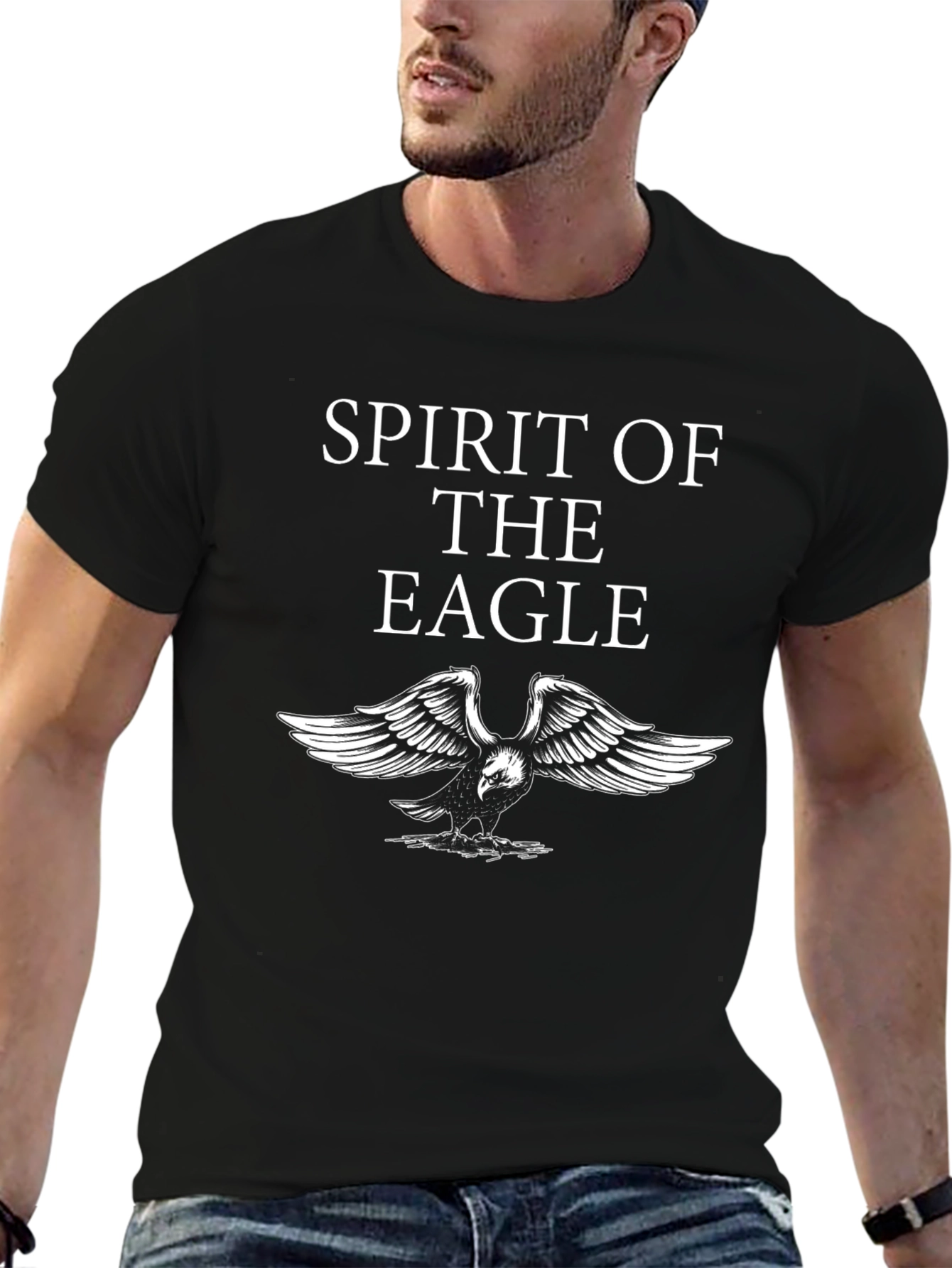 Spirit of the Eagle Graphic T-Shirt - Black