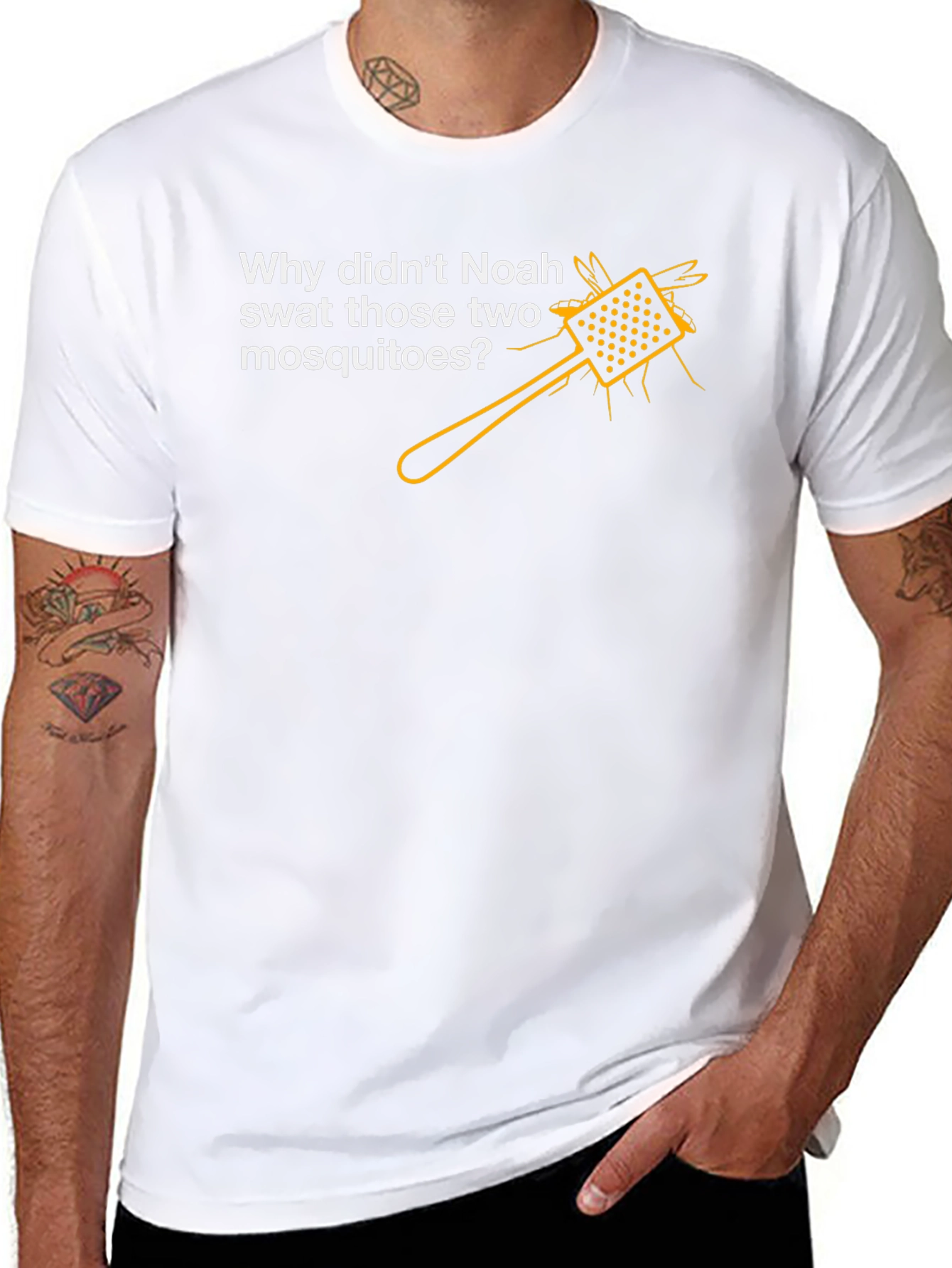 Noahs Mosquito Tee - Humorous Graphic Shirt