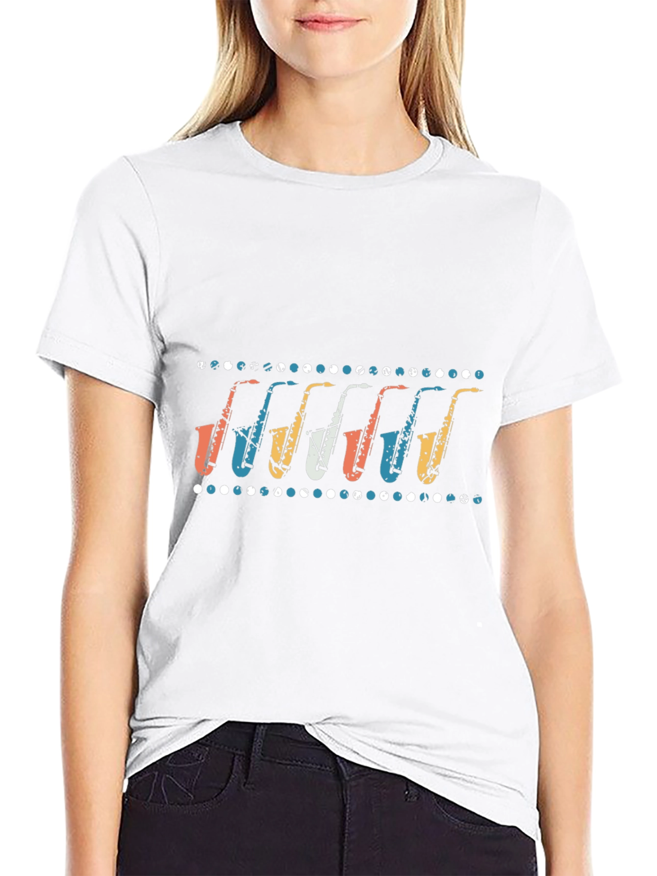 Retro Saxophone Graphic Tee