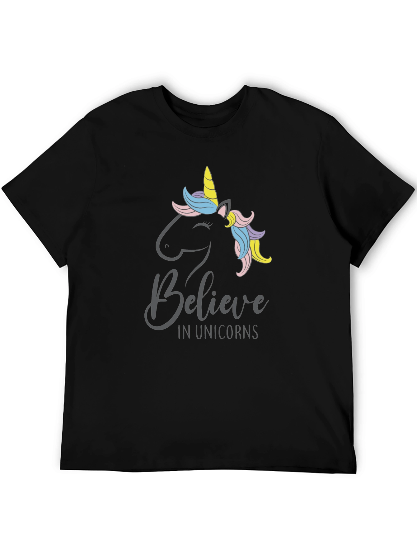Believe In Unicorns T-Shirt - Black