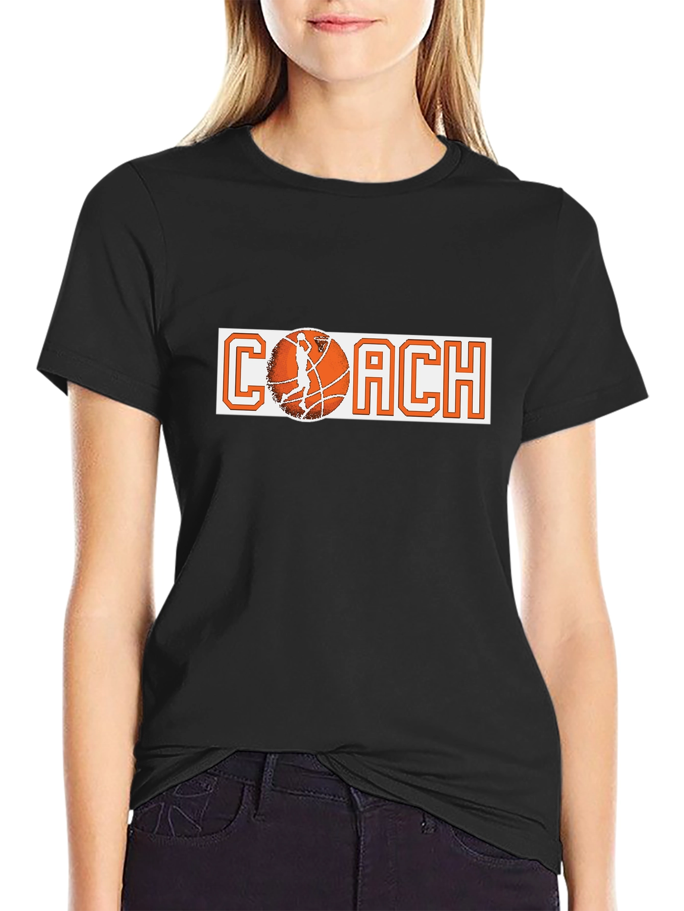 Basketball Coach Graphic Tee - Black