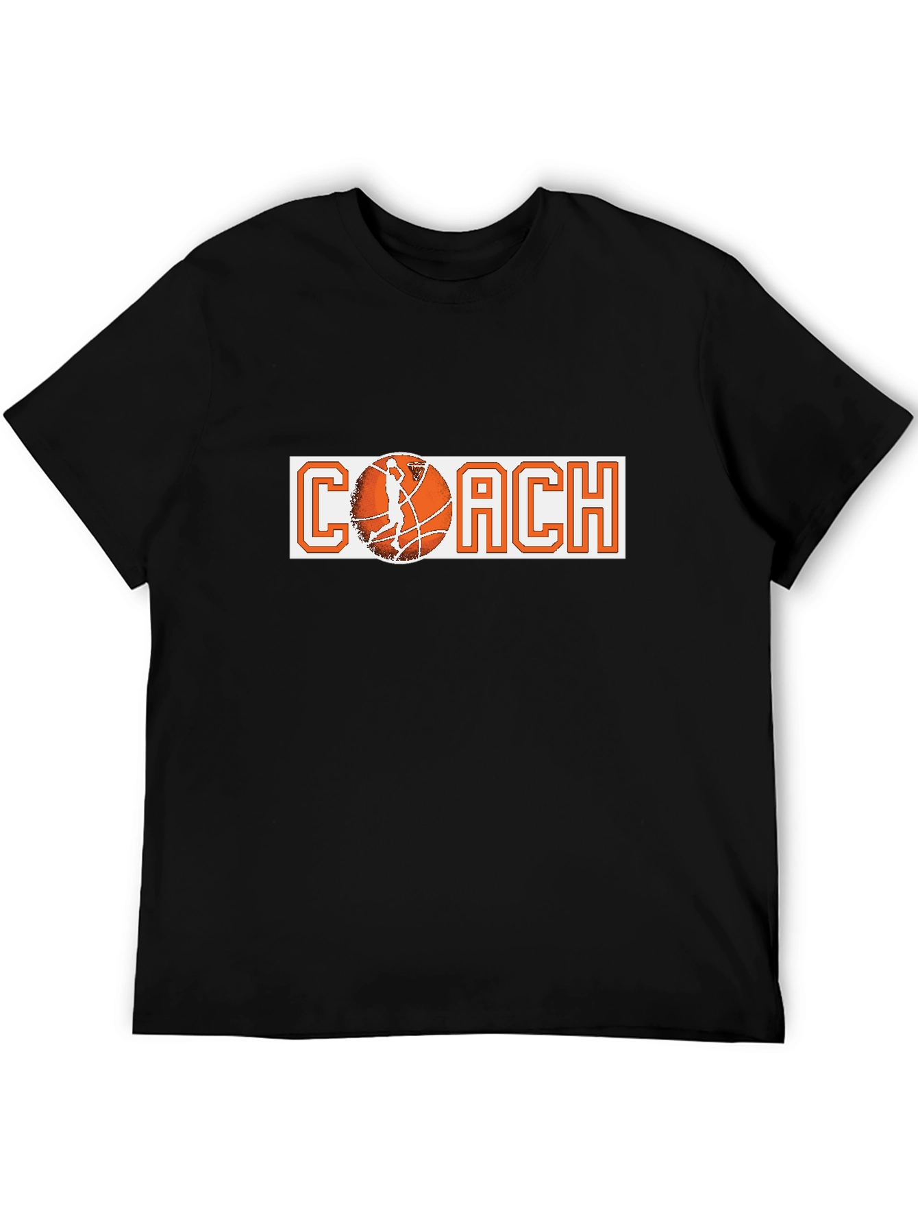 Basketball Coach Graphic Tee - Black