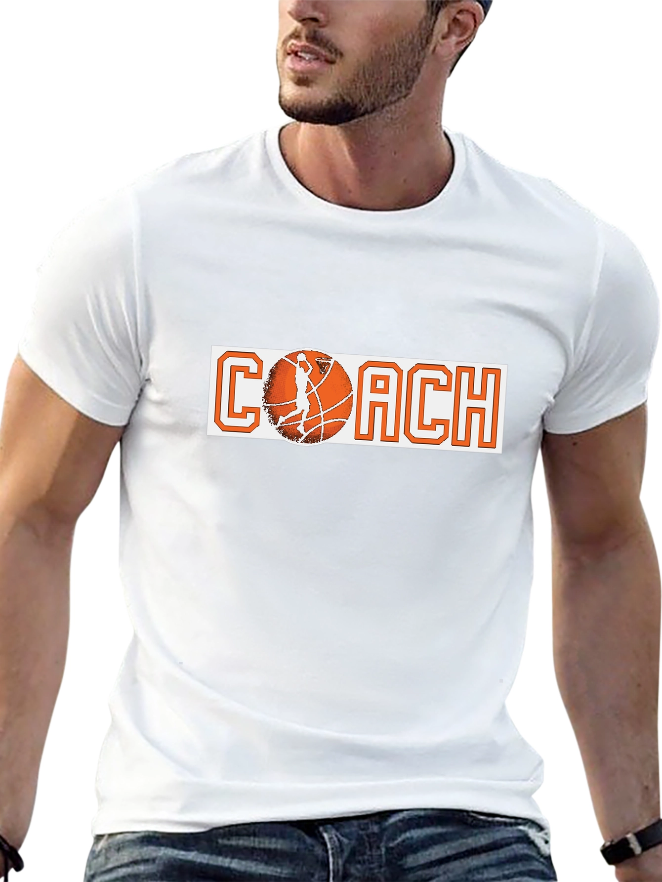 Basketball Coach Graphic Tee - Black