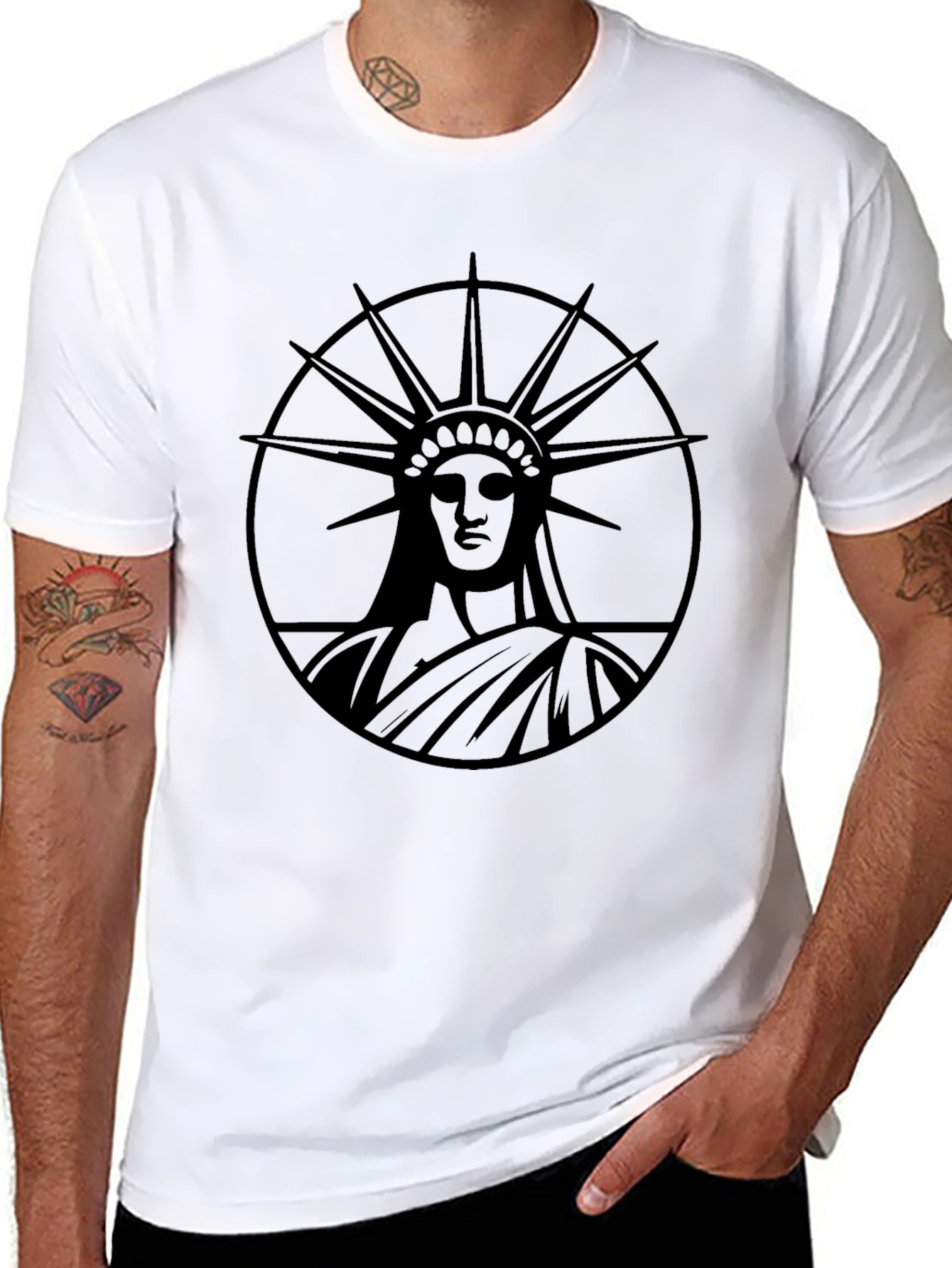 Statue of Liberty Black T-Shirt