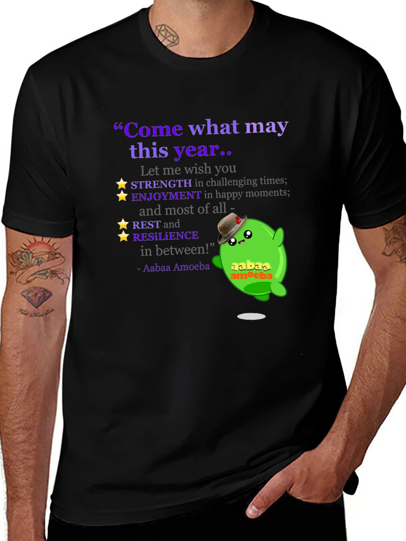 Aabaa Amoeba Inspirational Quote T-Shirt