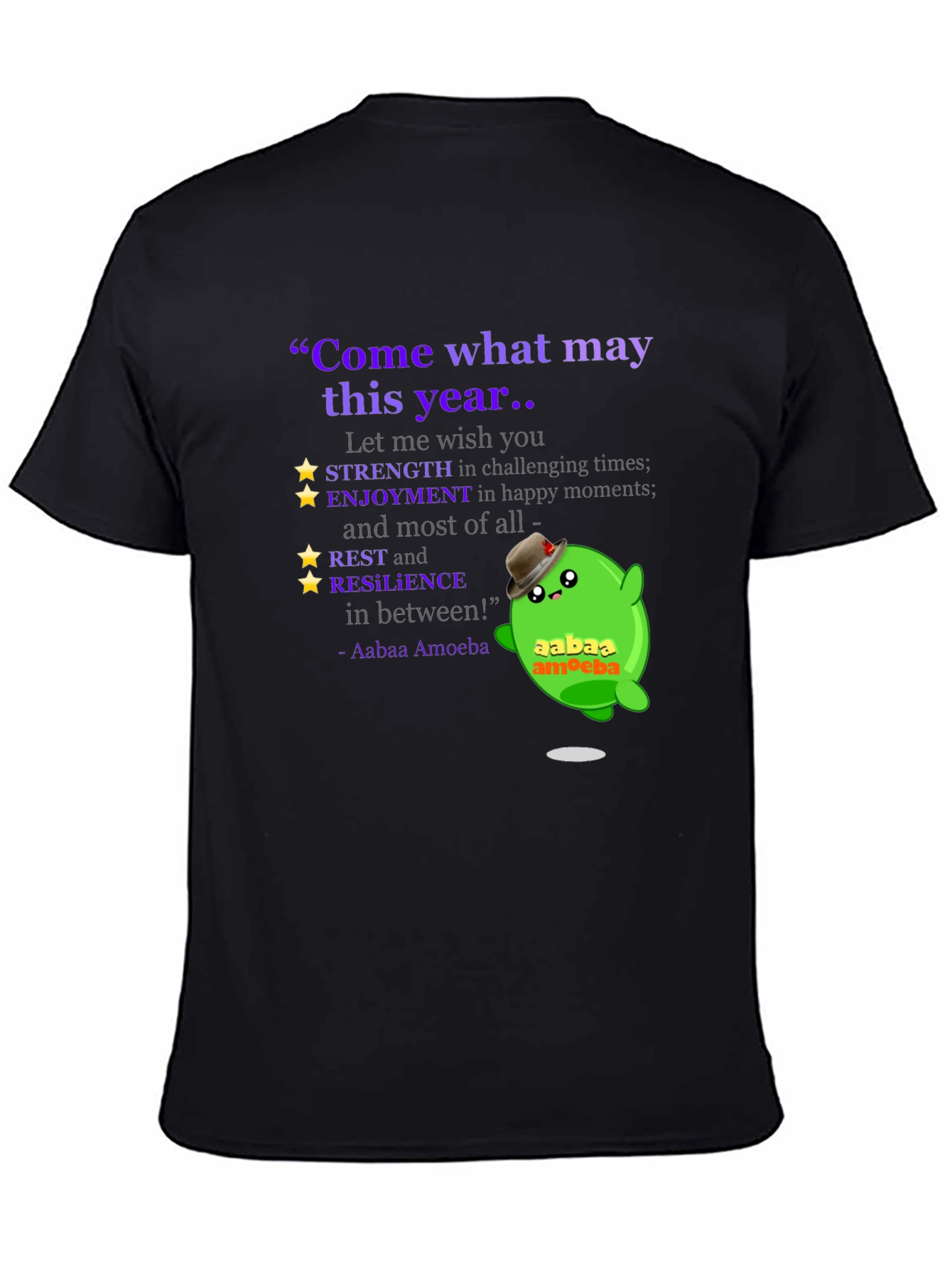 Aabaa Amoeba Inspirational Quote T-Shirt