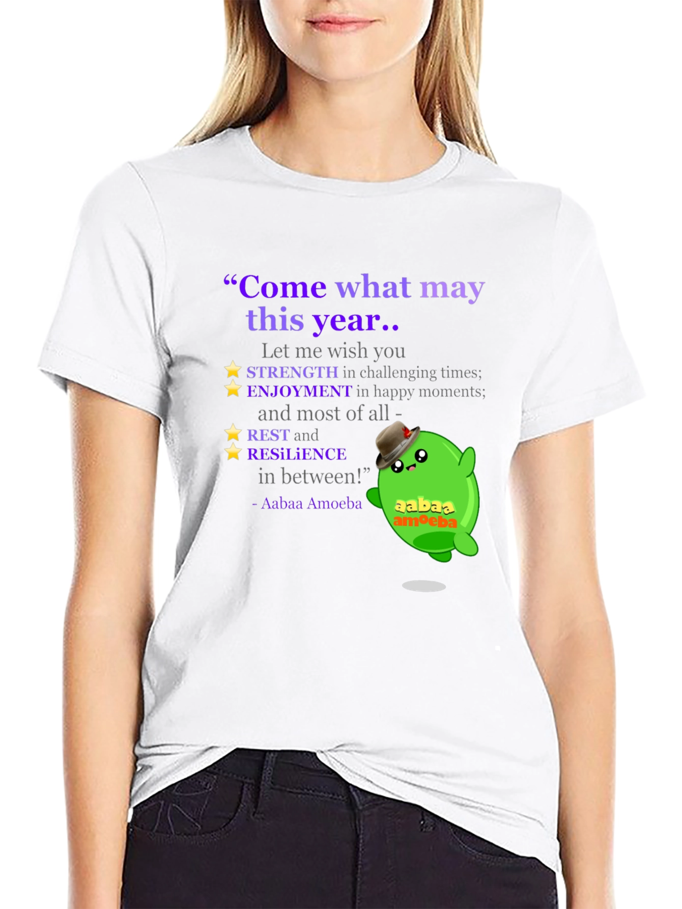 Aabaa Amoeba Inspirational Quote T-Shirt