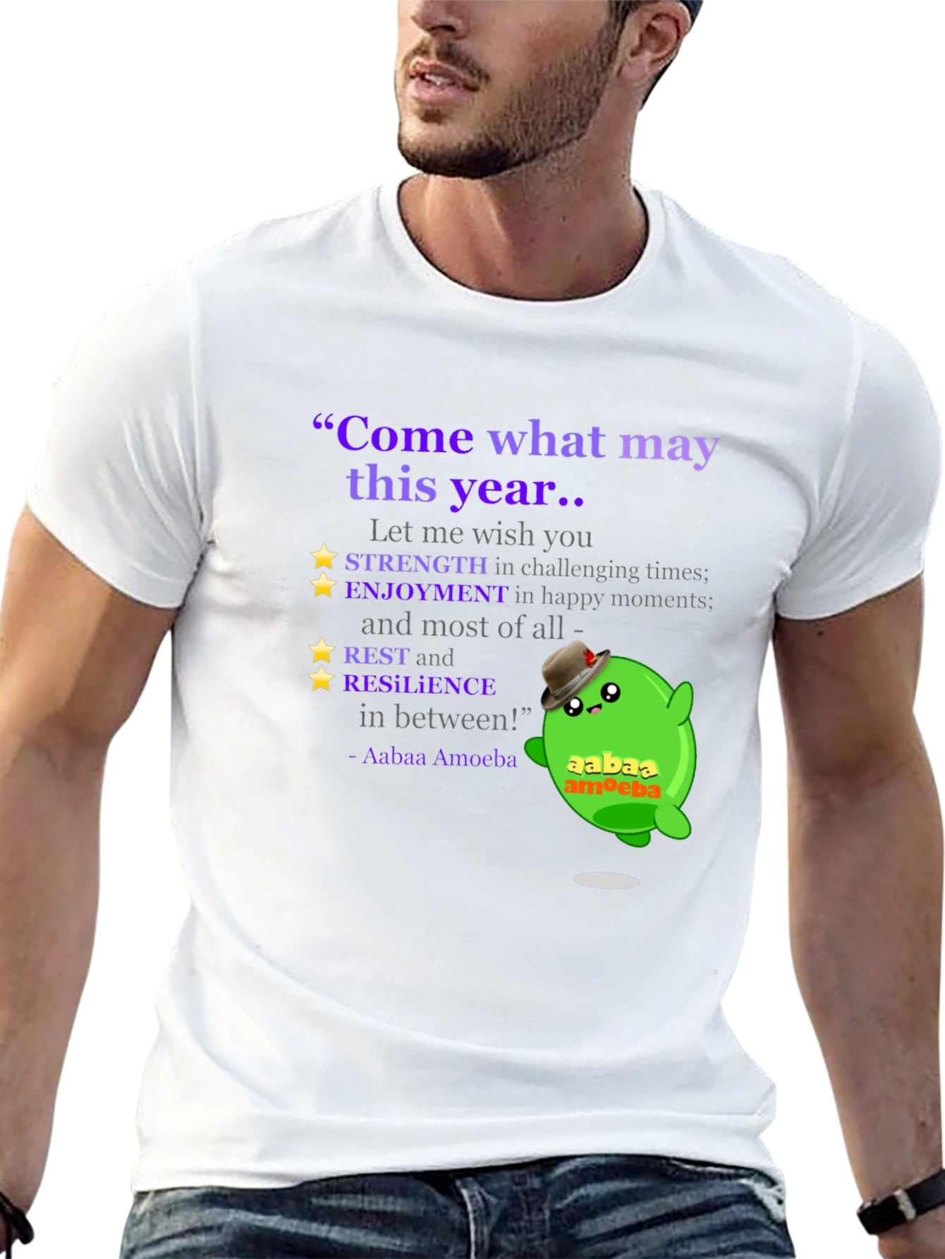 Aabaa Amoeba Inspirational Quote T-Shirt