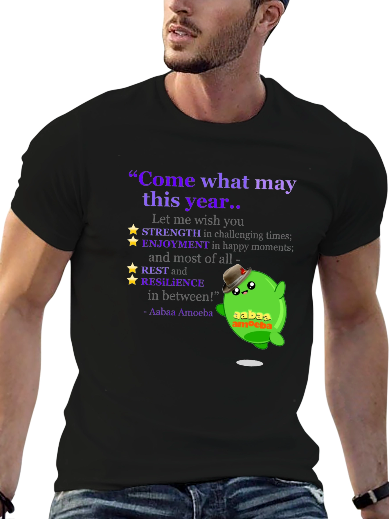 Aabaa Amoeba Inspirational Quote T-Shirt