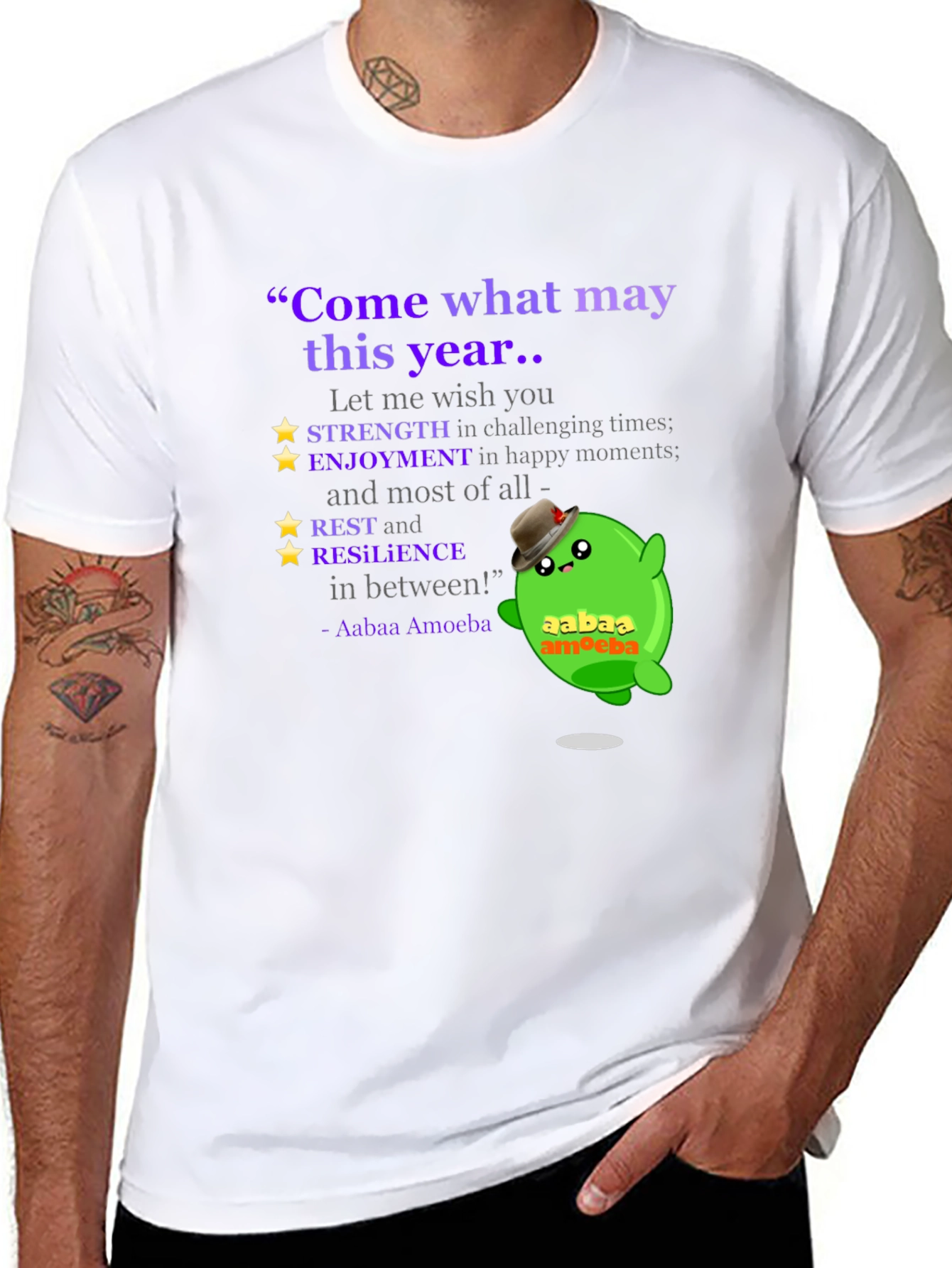 Aabaa Amoeba Inspirational Quote T-Shirt