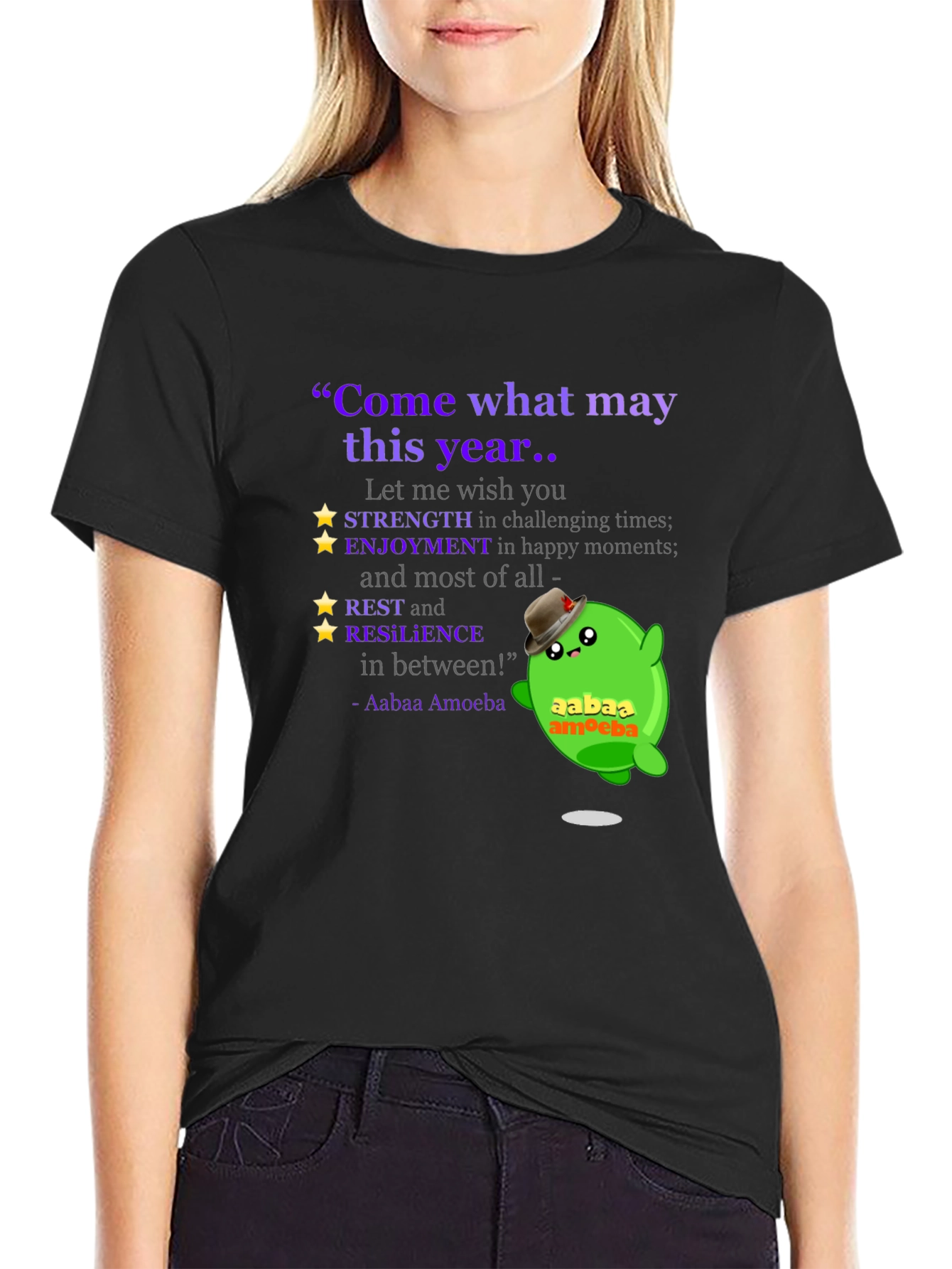 Aabaa Amoeba Inspirational Quote T-Shirt