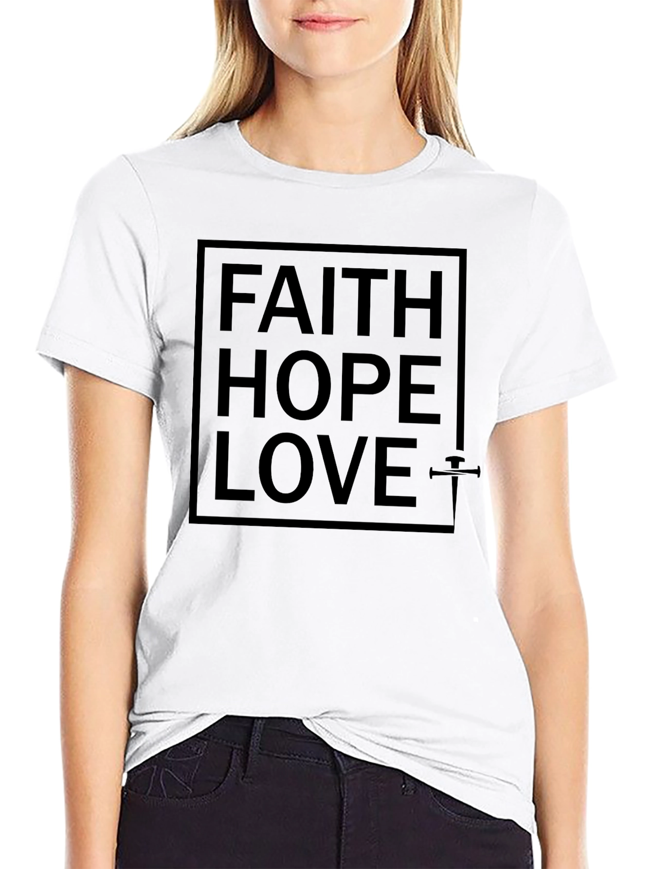 Faith Hope Love Graphic Tee - Classic Christian T-Shirt