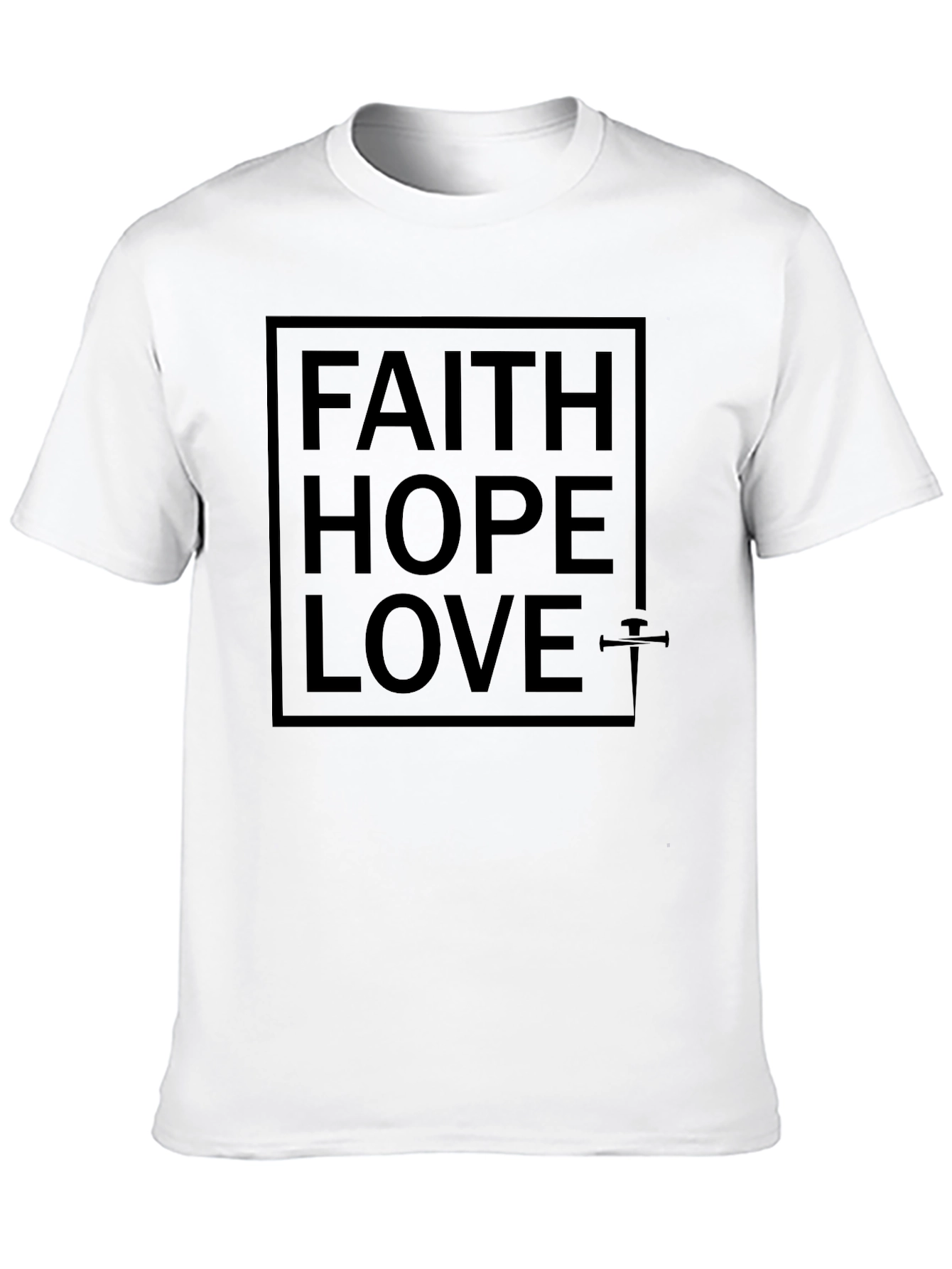 Faith Hope Love Graphic Tee - Classic Christian T-Shirt
