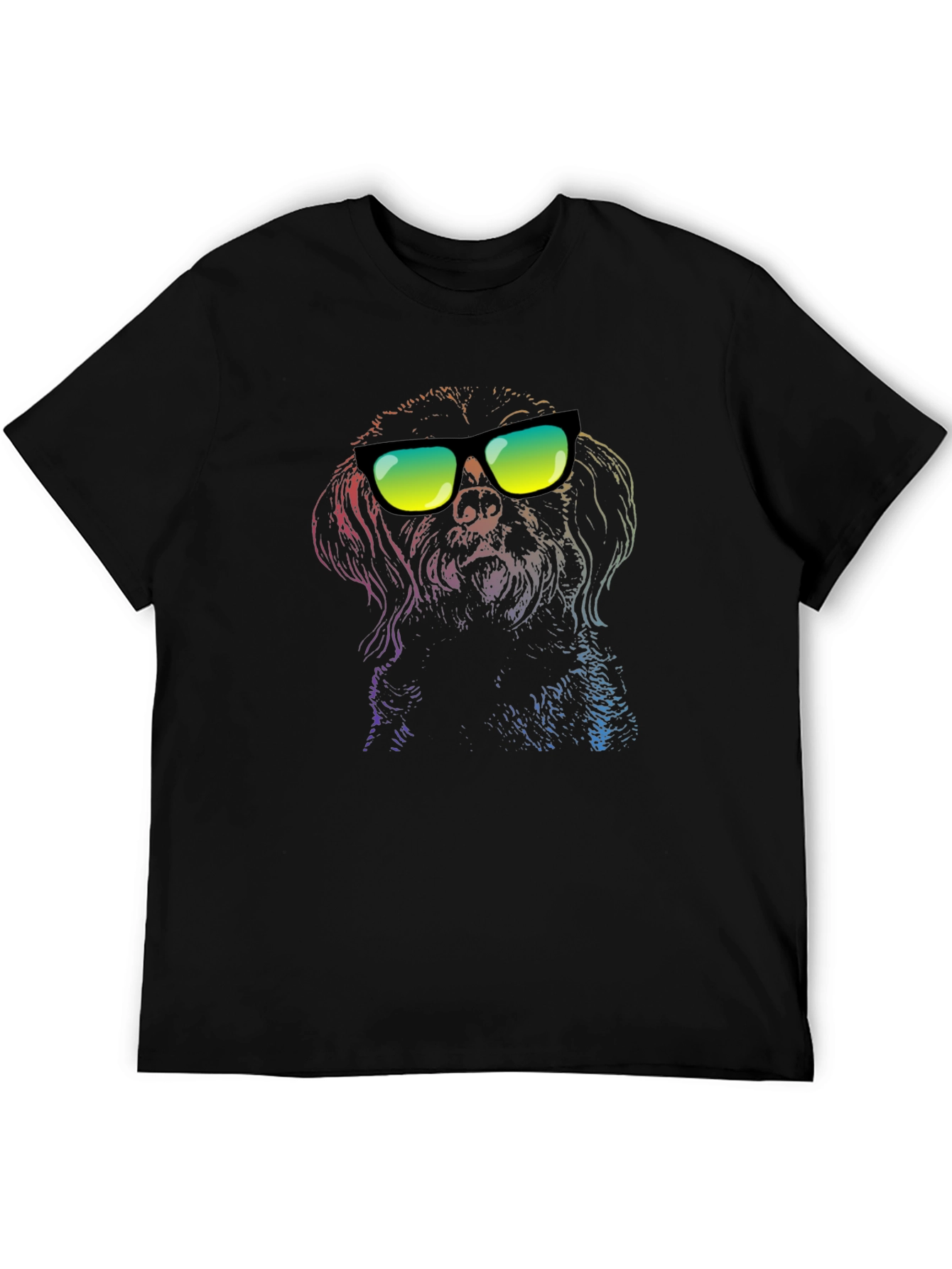Cool Dog Graphic Tee - Black T-Shirt